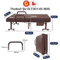 HLCBEMNN00210-2 Thaibull เตียงนอนพับได้ เตียงพร้อมเบาะรองนอน รุ่น OLT3D145-80S เตียงไทบูล เตียงหนัง ผู้สูงอายุ (3D) HIGH POLYMER MATTRESS