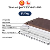 HLCBEMNN00210-6 Thaibull เตียงนอนพับได้ เตียงพร้อมเบาะรองนอน รุ่น OLT3D145-80S เตียงไทบูล เตียงหนัง ผู้สูงอายุ (3D) HIGH POLYMER MATTRESS