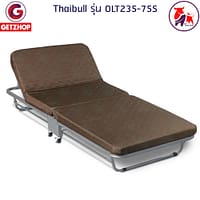 HLCBEMNN00077CD-6 Thaibull รุ่น OLT235-75S เตียงนอนพับได้ เตียงเสริม เตียงพร้อมเบาะรองนอน เตียงเหล็ก Fold Bed Extra Bed สีน้ำตาล แถมฟรี! หมอน+ผ้าคลุมกันฝุ่น