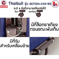 HLCBEMNN00194FD-5 Thaibull เตียงโซฟา เตียงนอนปรับระดับ เตียงอเนกประสงค์ โซฟา เก้าอี้ เตียง 3 ฟุต เตียงเสริม โซฟานั่ง 3IN1 Folding bed รุ่น OLT504-240-90 (รุ่นใหม่)