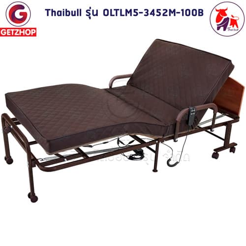 HLCBEMNN00170C2-6 Thaibull เตียงไฟฟ้า 2 มอเตอร์ เตียงนอนเบาะยางพารา Adjustable Electric Bed Latex Mattress รุ่น OLTLM5-3452M-100B(Size 100 cm.)