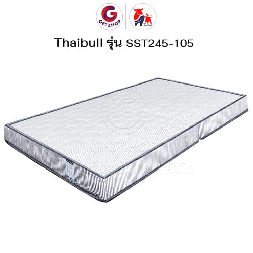 HLTSPCNN00003-3 Thaibull เบาะที่นอนใยสังเคราะห์ เบาะเตียงนอน เบาะรองนอน ขนาด 3.5 ฟุต หนา 4 นิ้ว รุ่น SST245-105 (แบบพับได้)